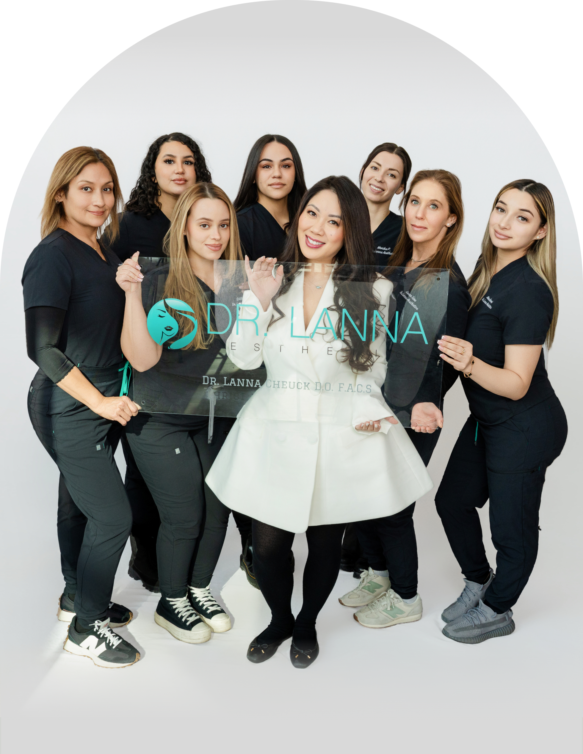 Dr. Lanna Cheuck with the LC Medical Aesthetics team