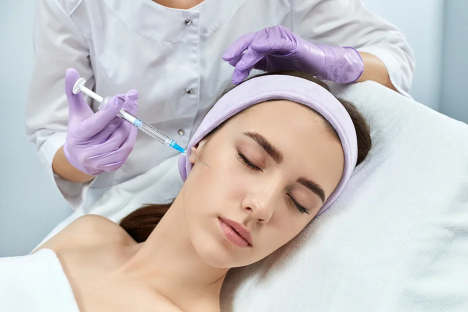 a woman underwent cheek filler procedure