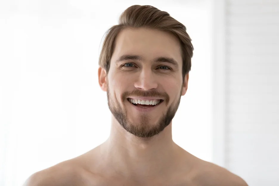 a portrait of a smiling vigorous man