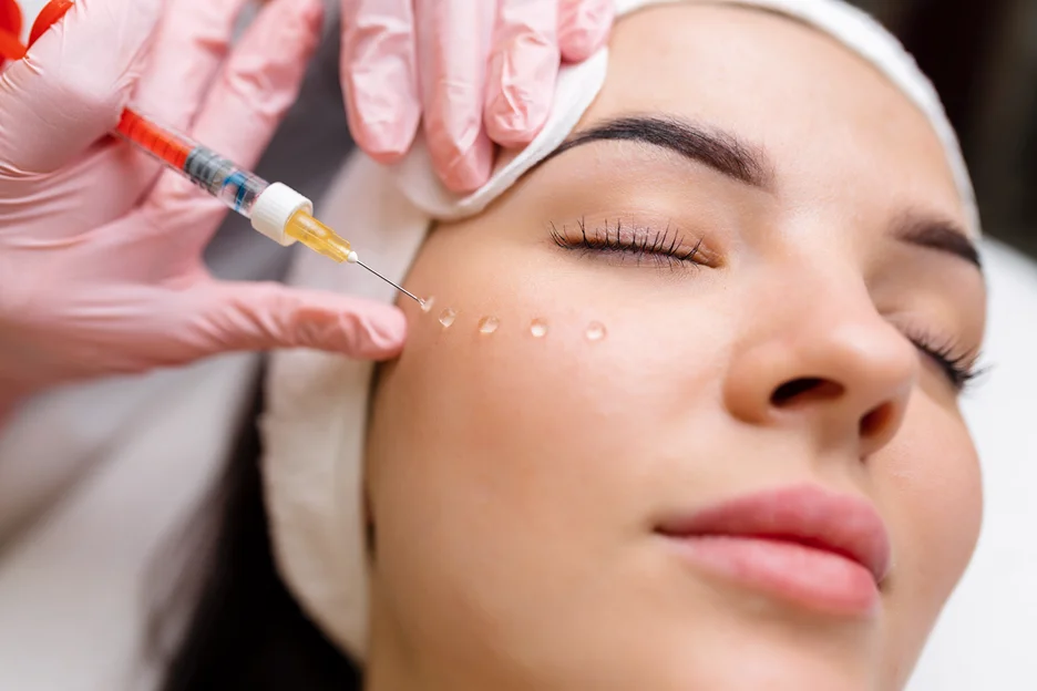 a woman underwent cheek filler procedure