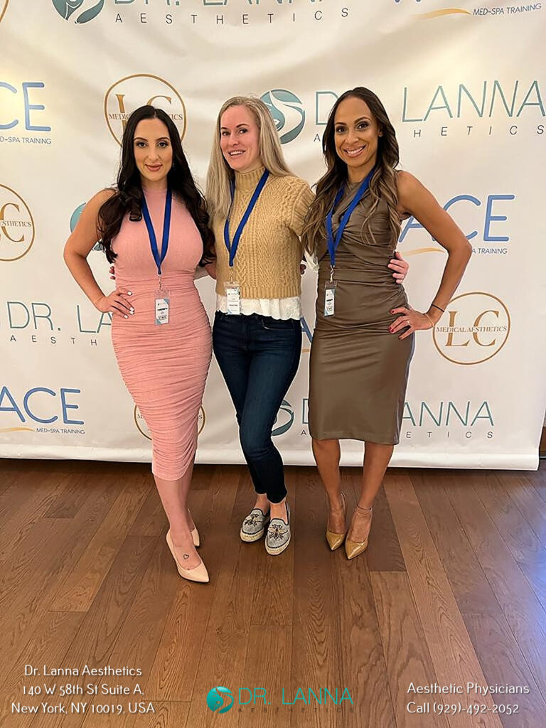 Dr. Lanna Aesthetics team at a FACE med-spa training event in New York