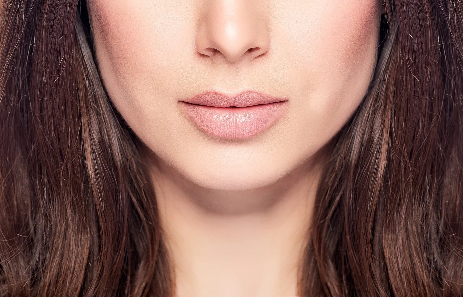 a portrait of woman's half face||