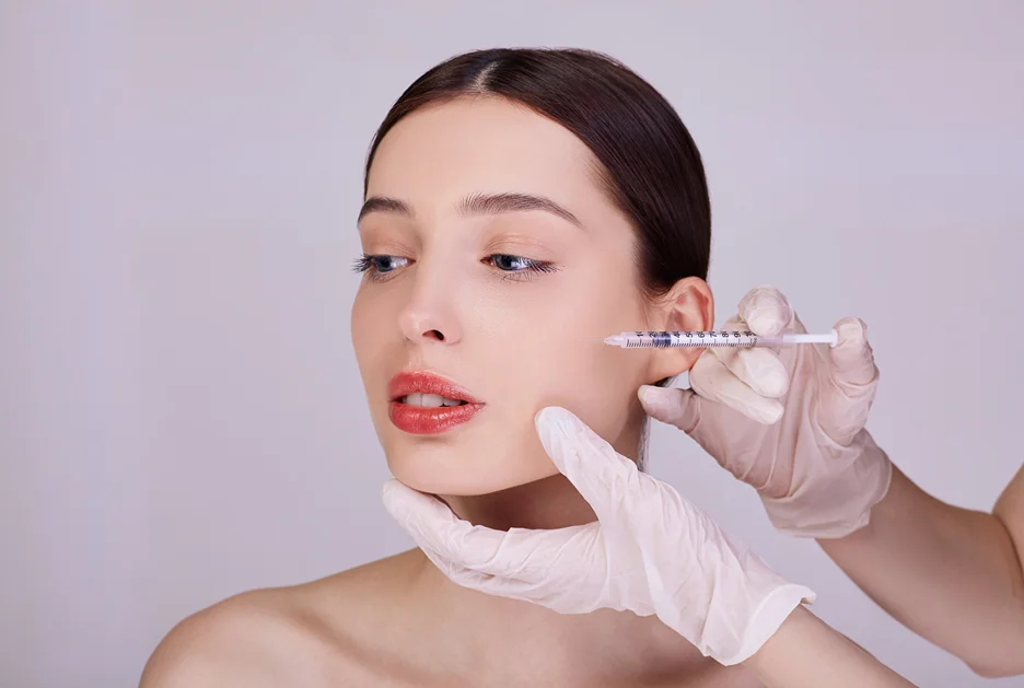 A Woman Getting Cheek Filler