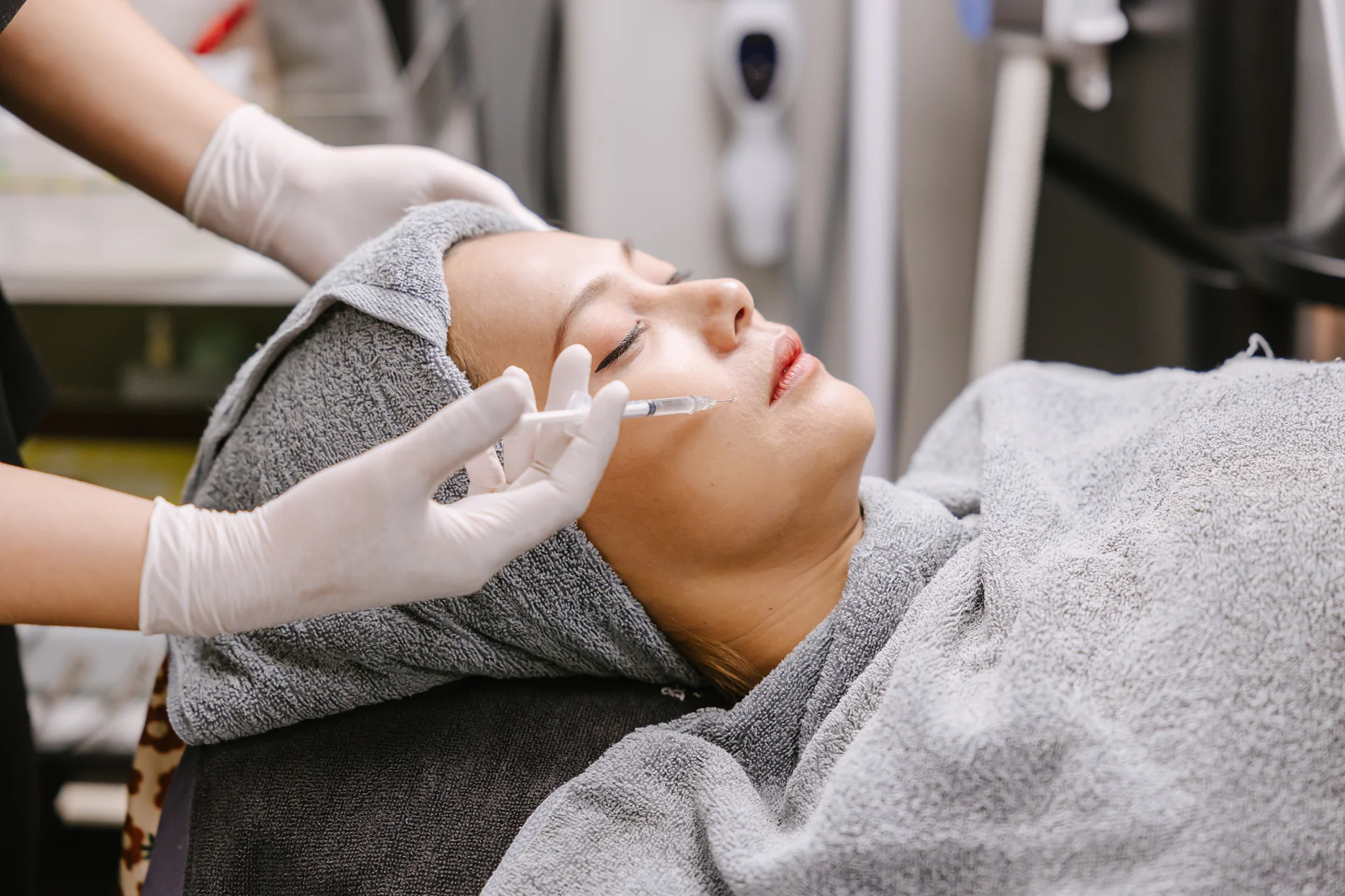 A Woman Getting Cheek Filler||