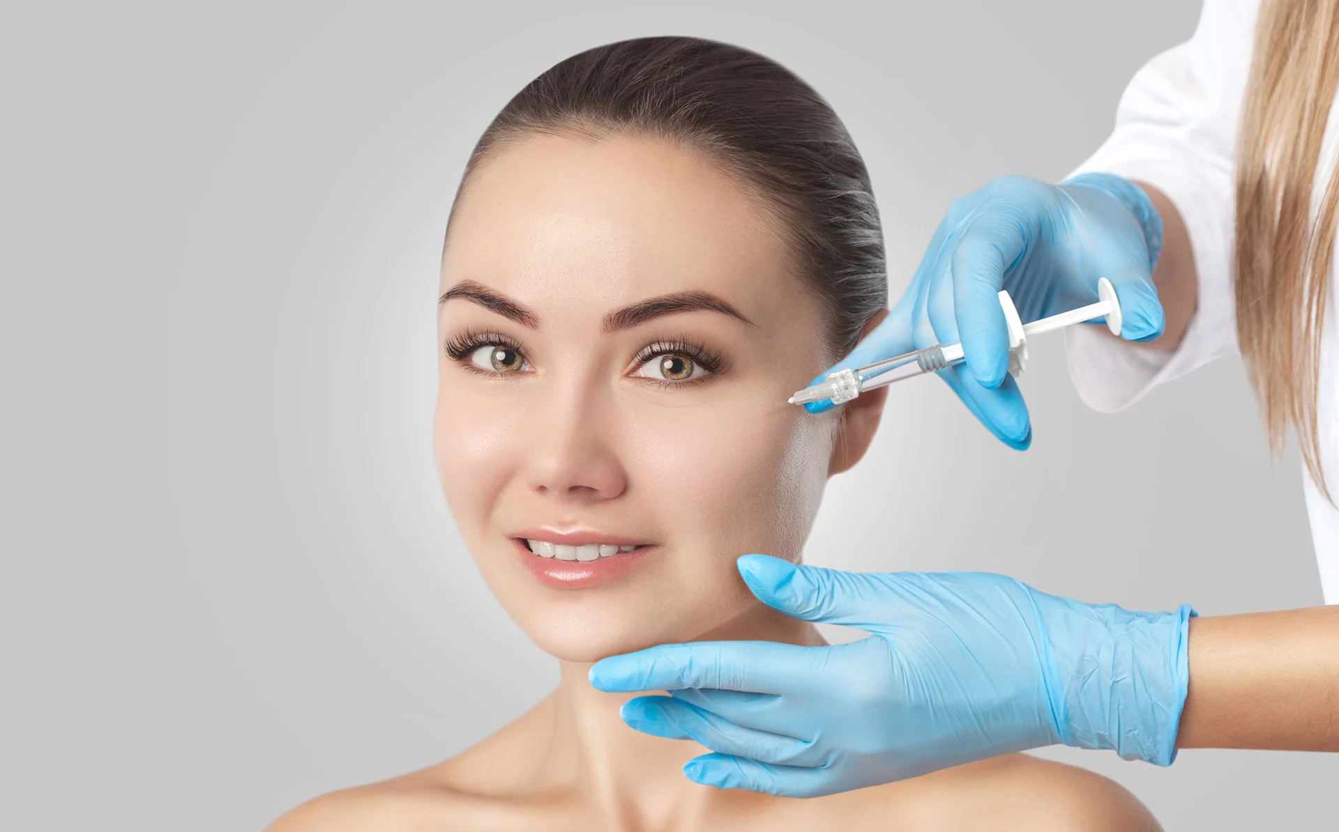 A woman having cheek filler||