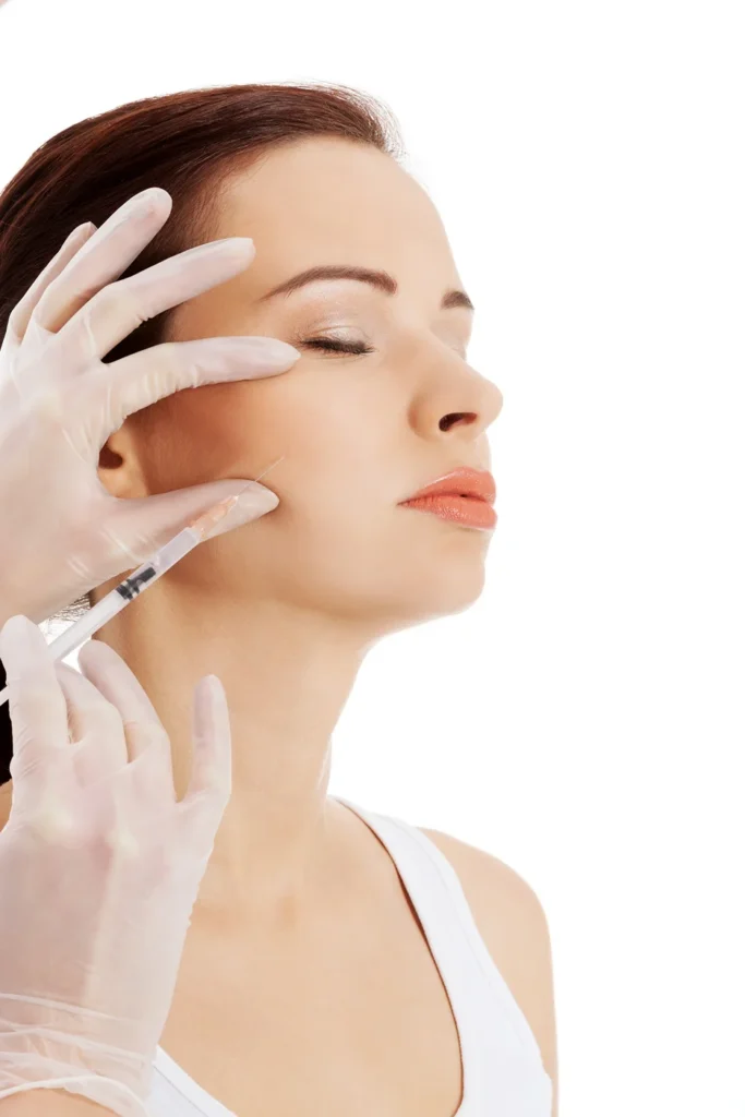 A Woman Getting Cheek Filler