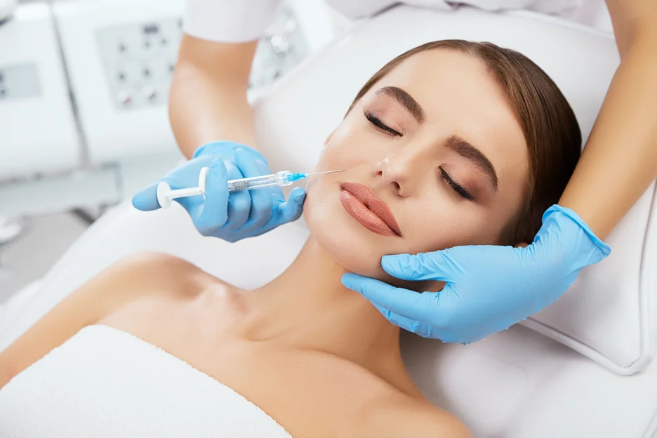 A Woman Getting Cheek Filler Treatment
