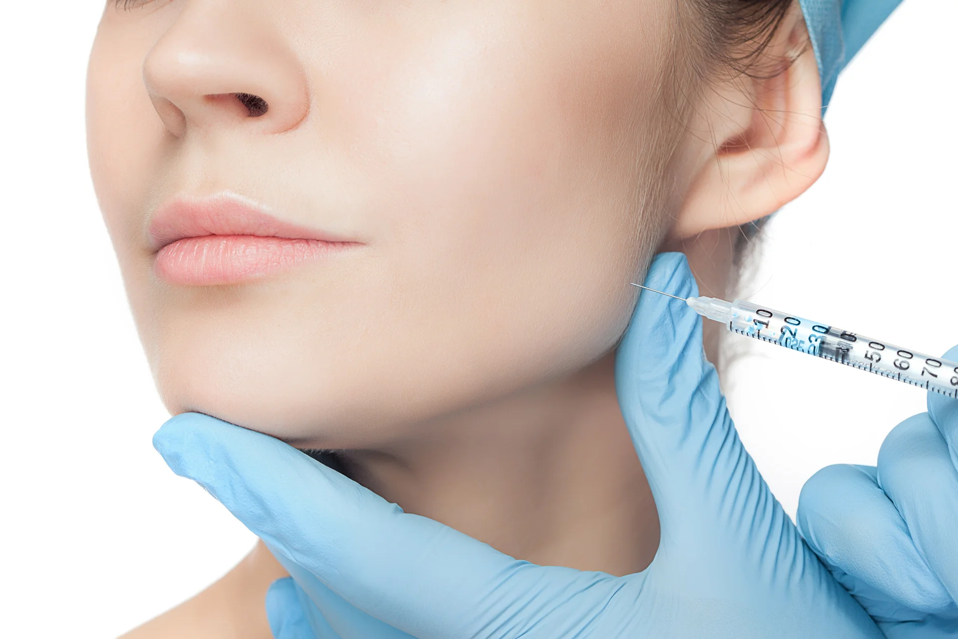 A Woman's Cheek Getting Voluma Filler||