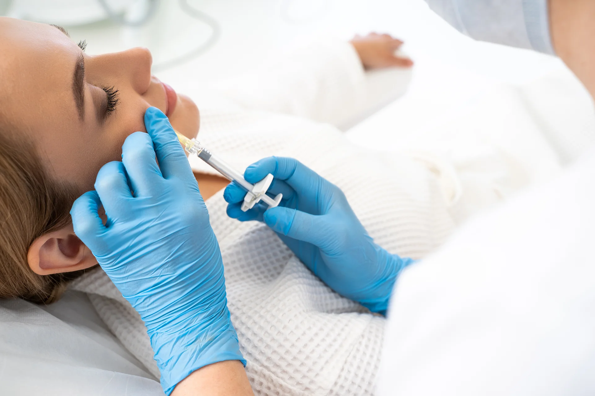 A Woman Getting Submalar Cheek Filler||