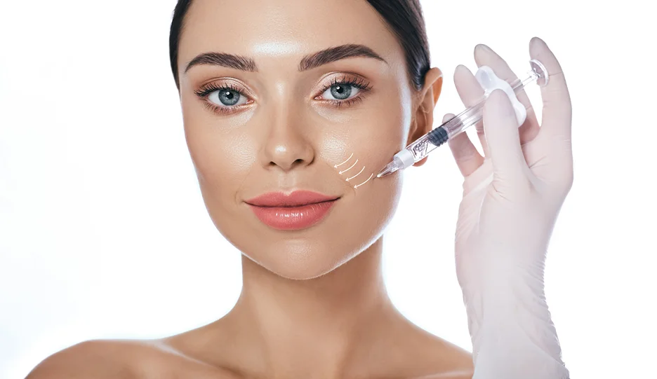 A Woman Getting Cheek Filler