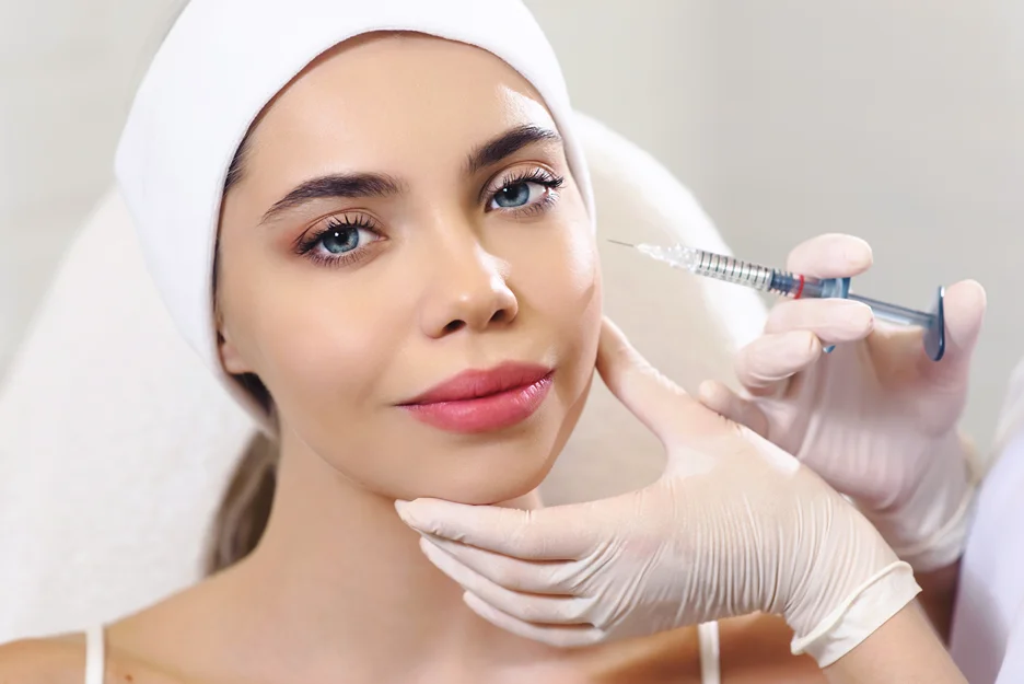 A Woman Getting Cheek Filler Treatment