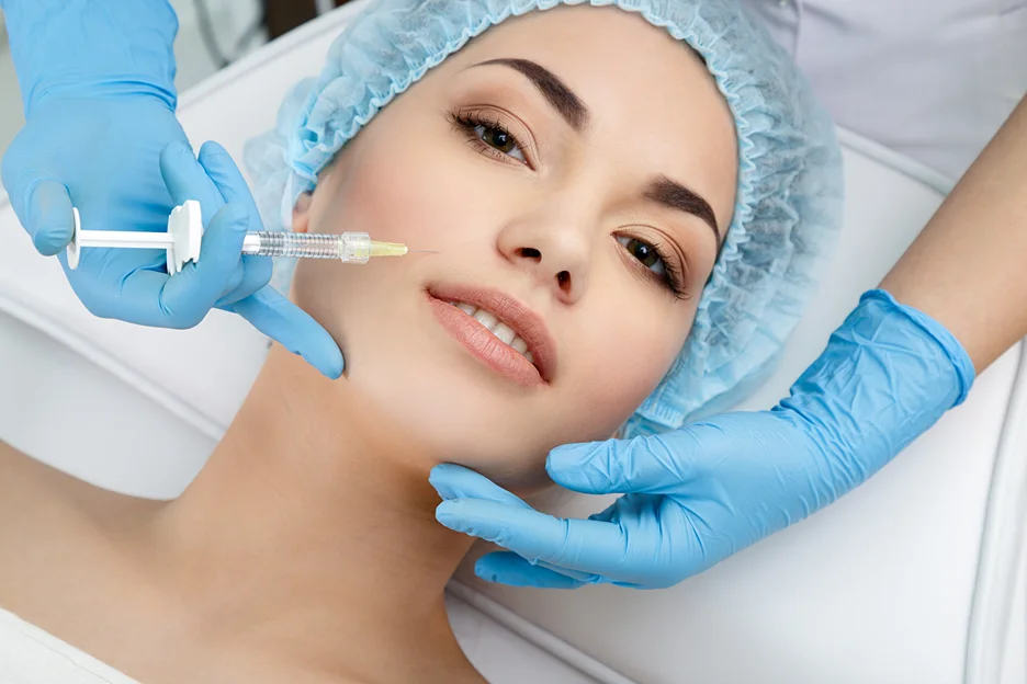 A Woman Getting Restylane Cheek Filler Treatment